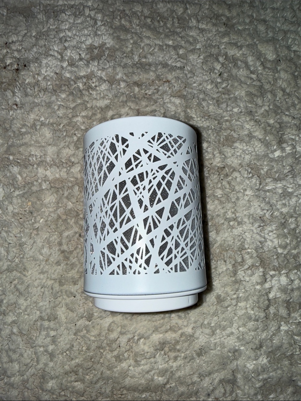 White Decorative Cutout Cylinder Nightlight